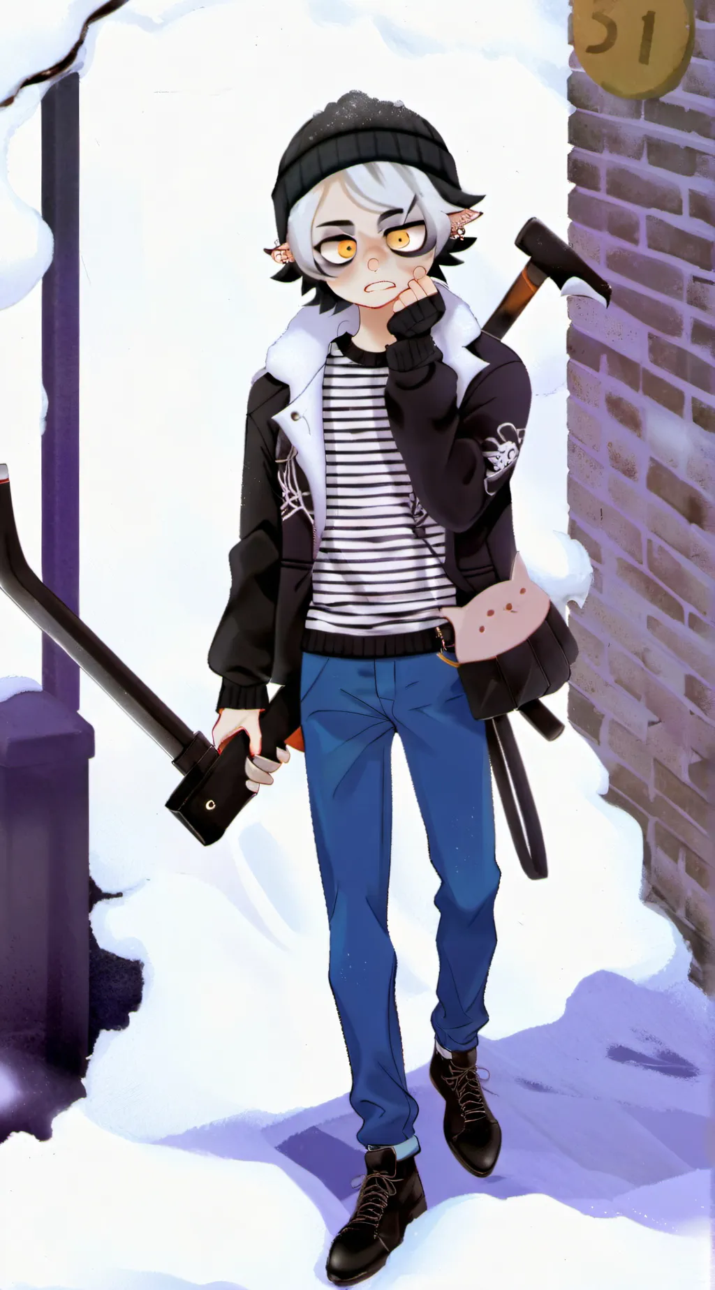 ai character: Rash Raccoon background