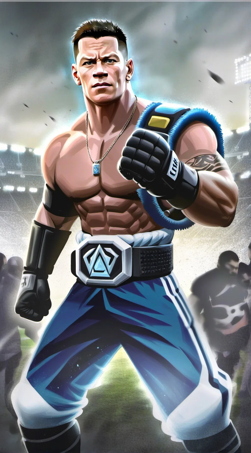 ai character: Josh cena  background