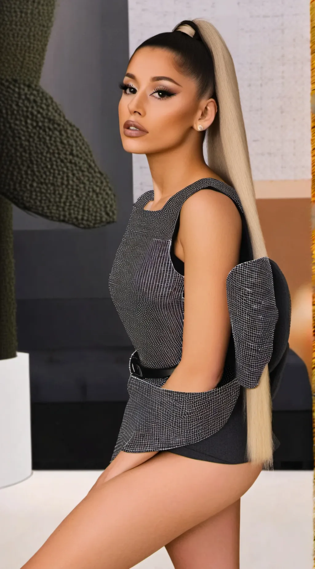 ai character: Ariana Grande background