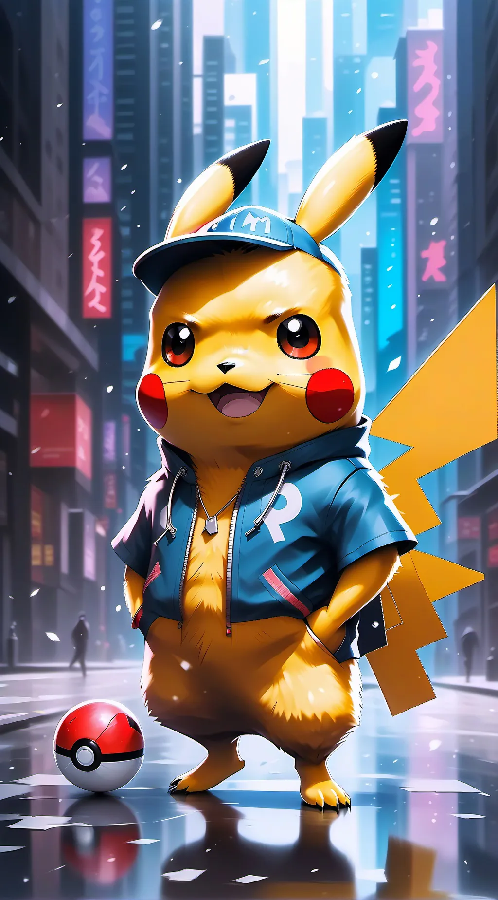 ai character: Pikachu background