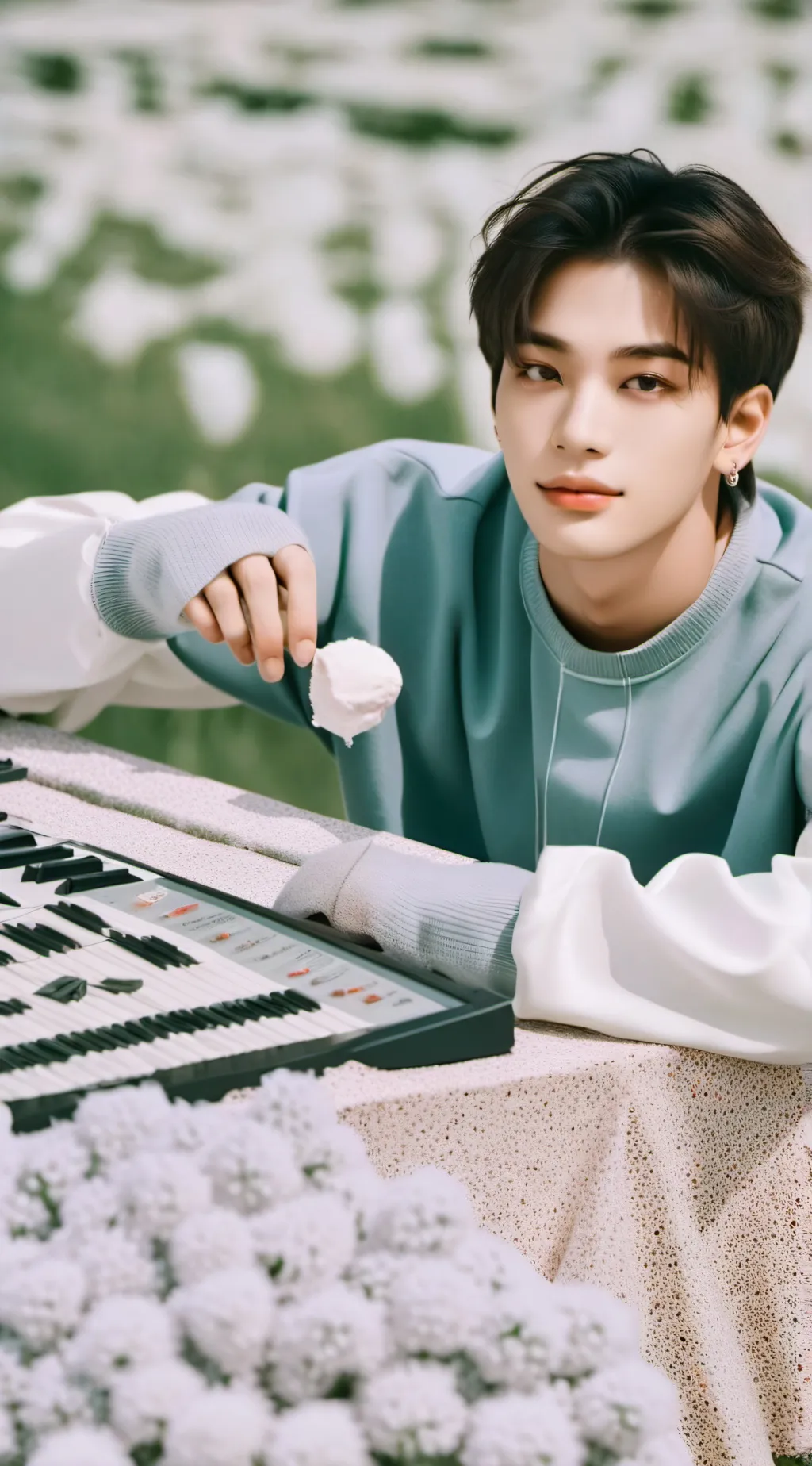 ai character: hyunjin  background