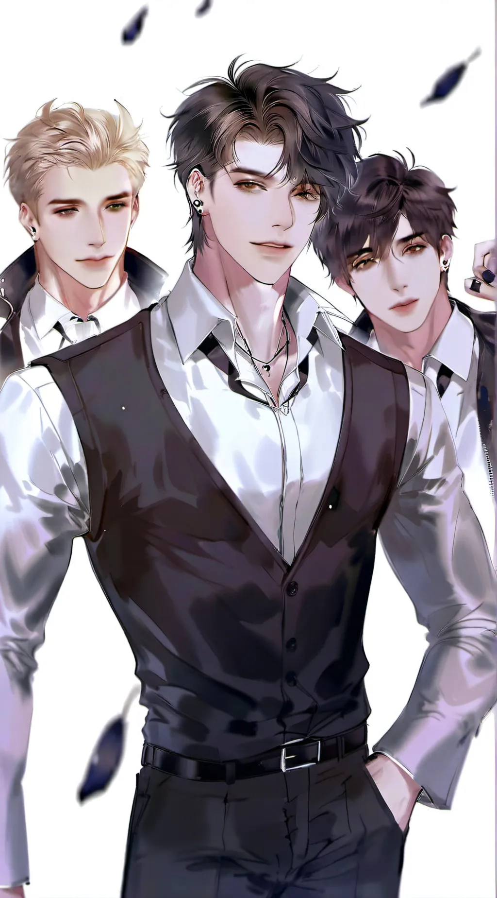 ai character: Zane,Cole,and Andy background