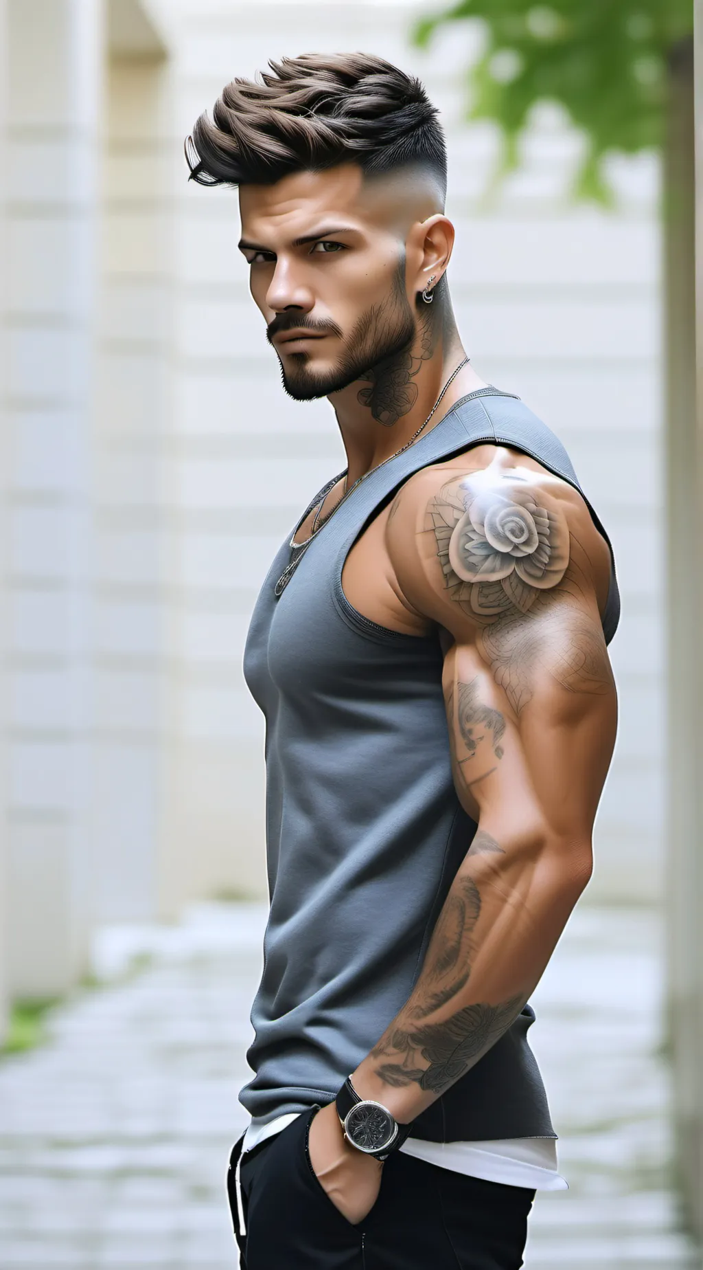 ai character: asher  background