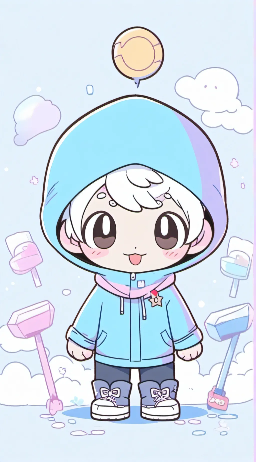 ai character: Four from bfdi background