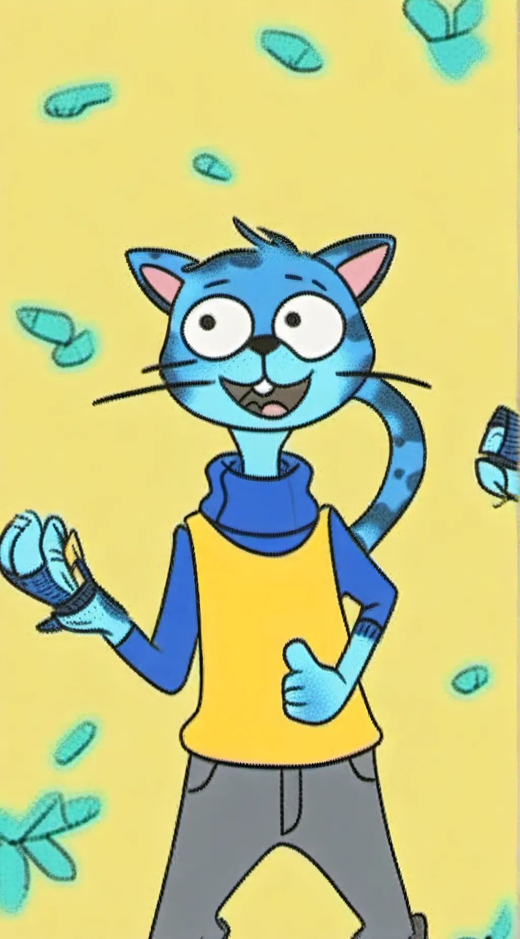 ai character: Gumball watterson  background
