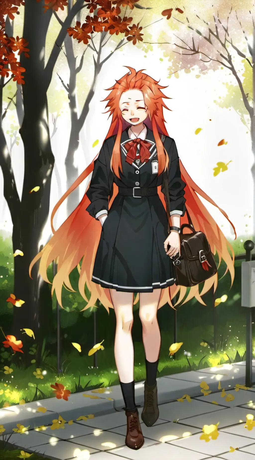 ai character: Female kirishima  background