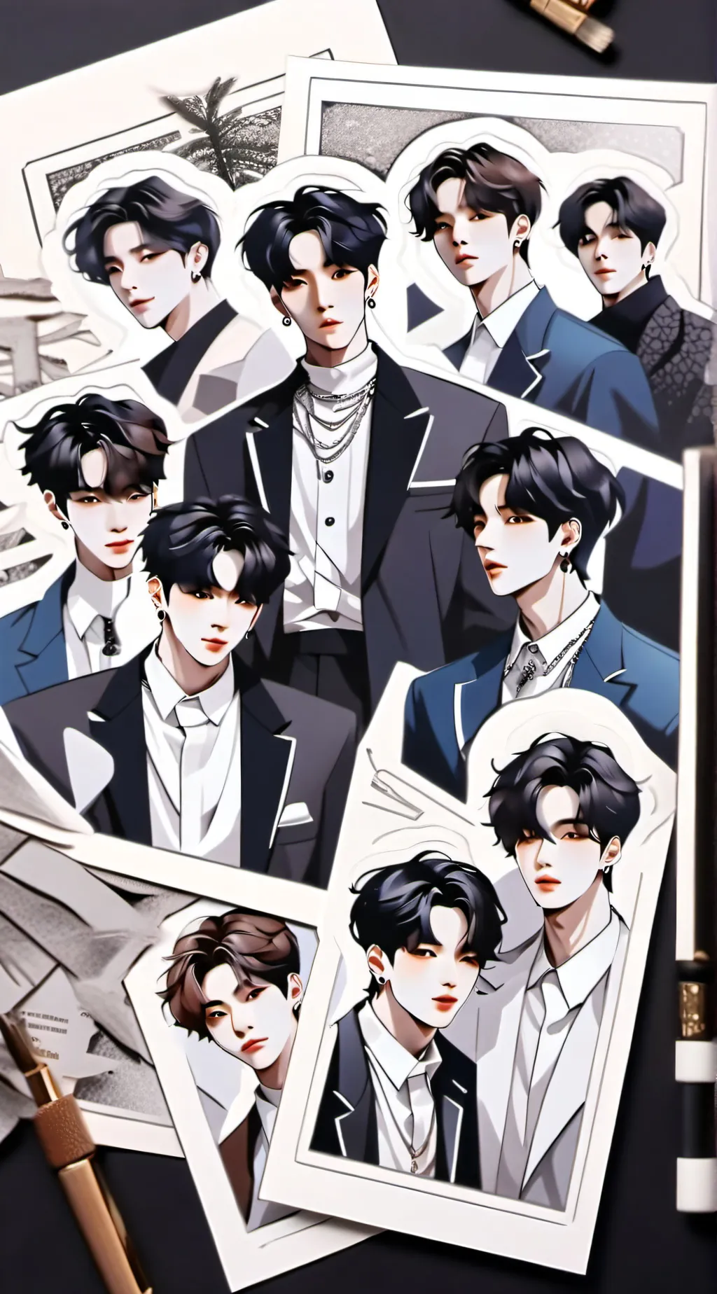 ai character: ⛓️✨straykids✨⛓️ background