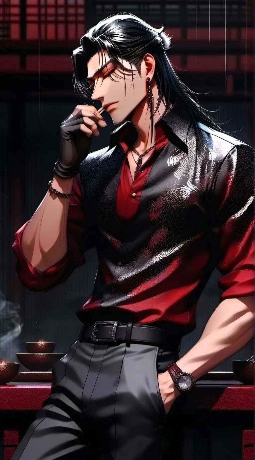 ai character: Travis McKnight  background