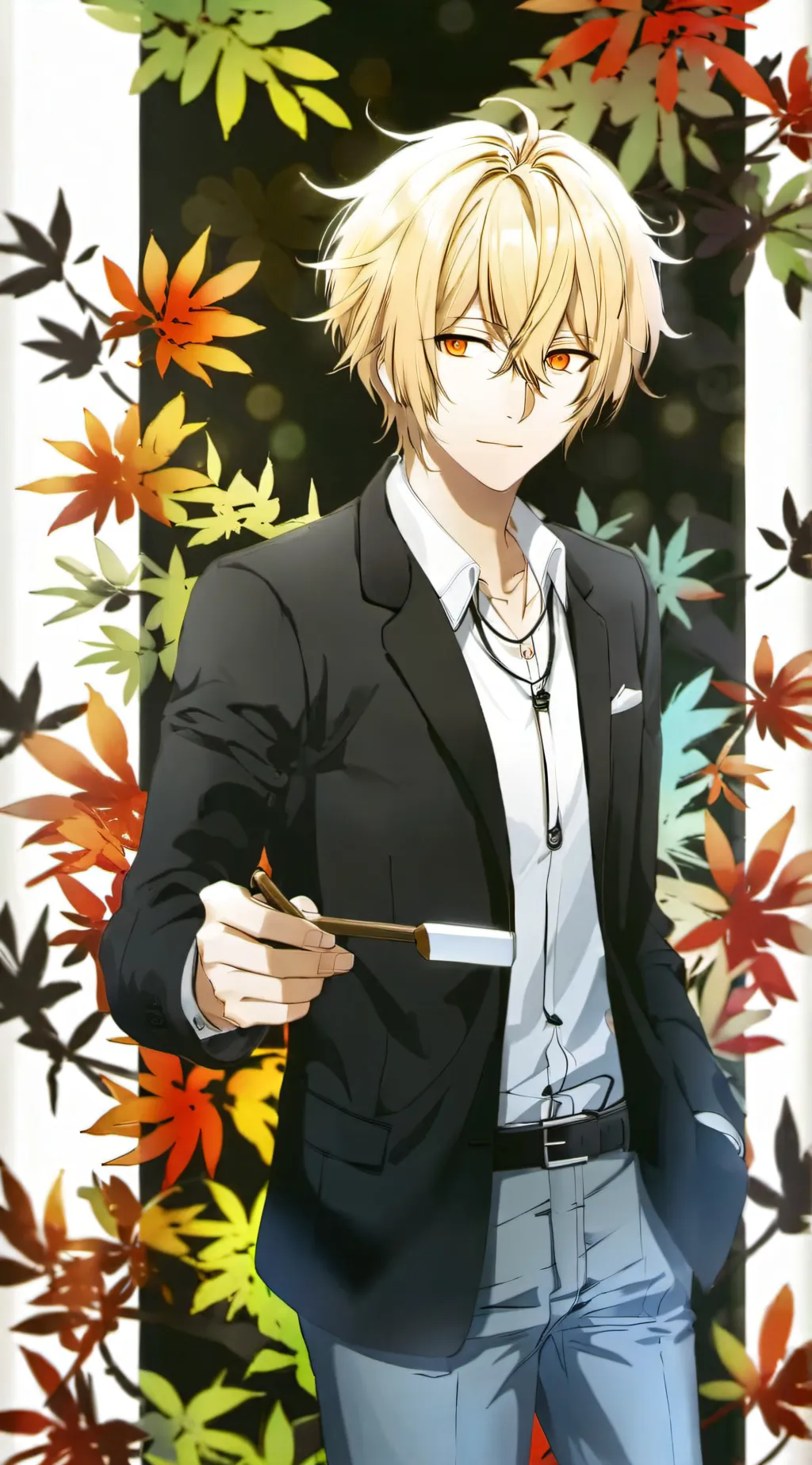 ai character: Genya x muichiro  background