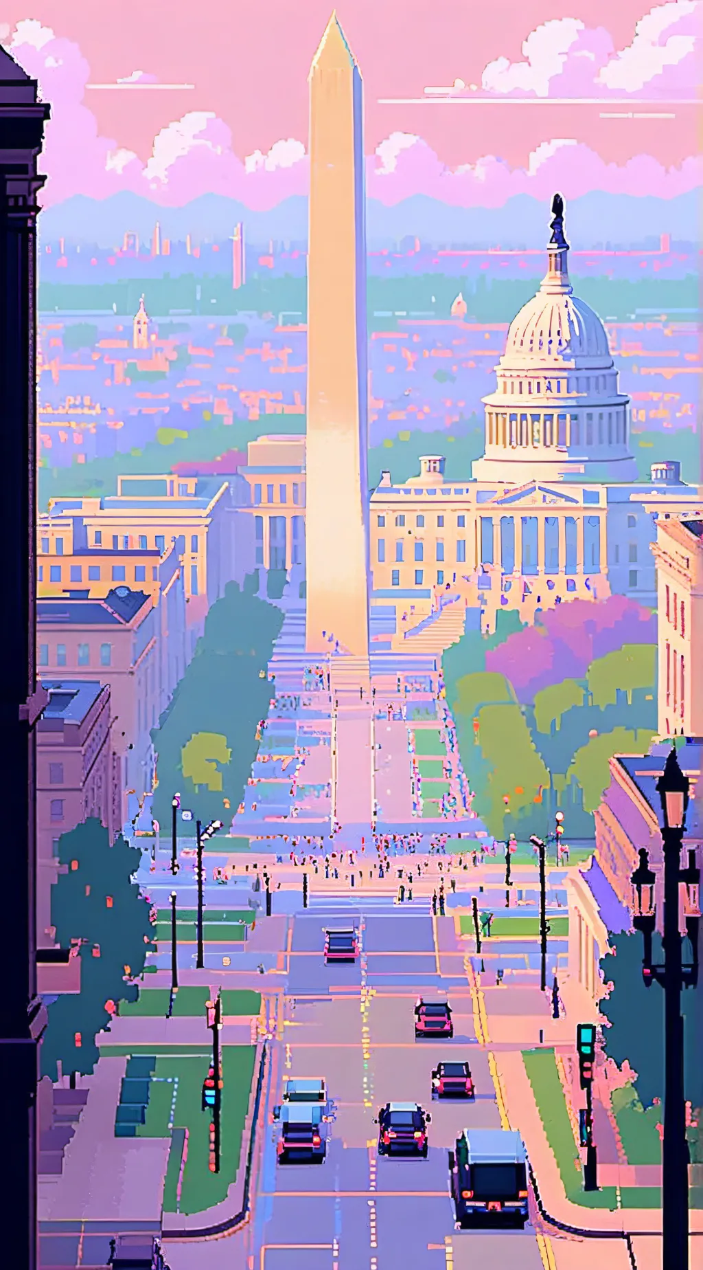 ai character: Washington DC  background