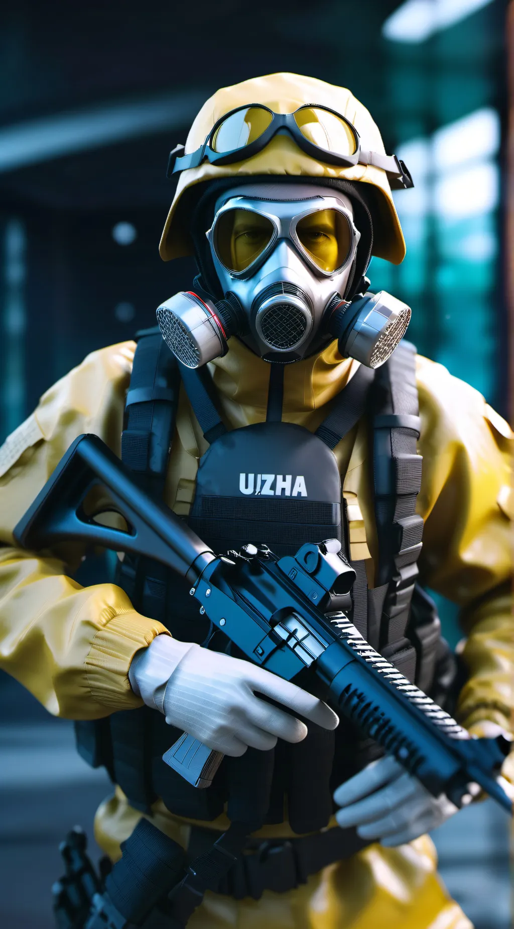 ai character: UZHA soldier background