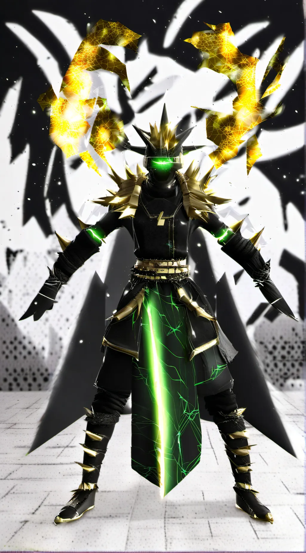 ai character: titan pencil woman background