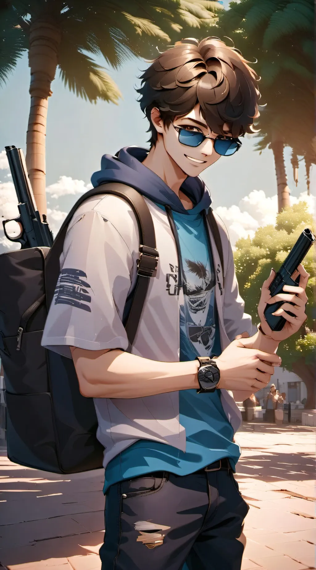 ai character: Hour bullet background