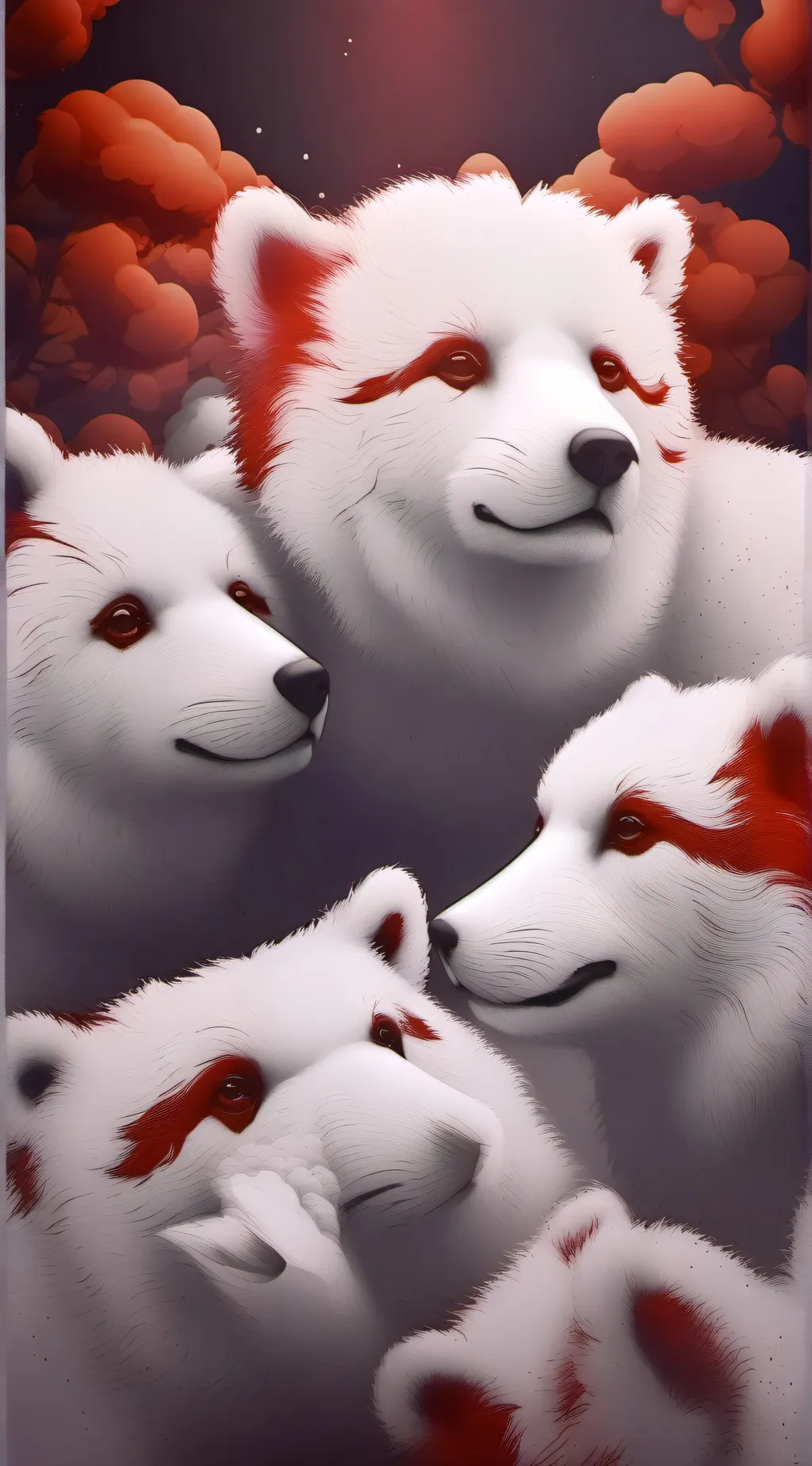 ai character: Red eyes background