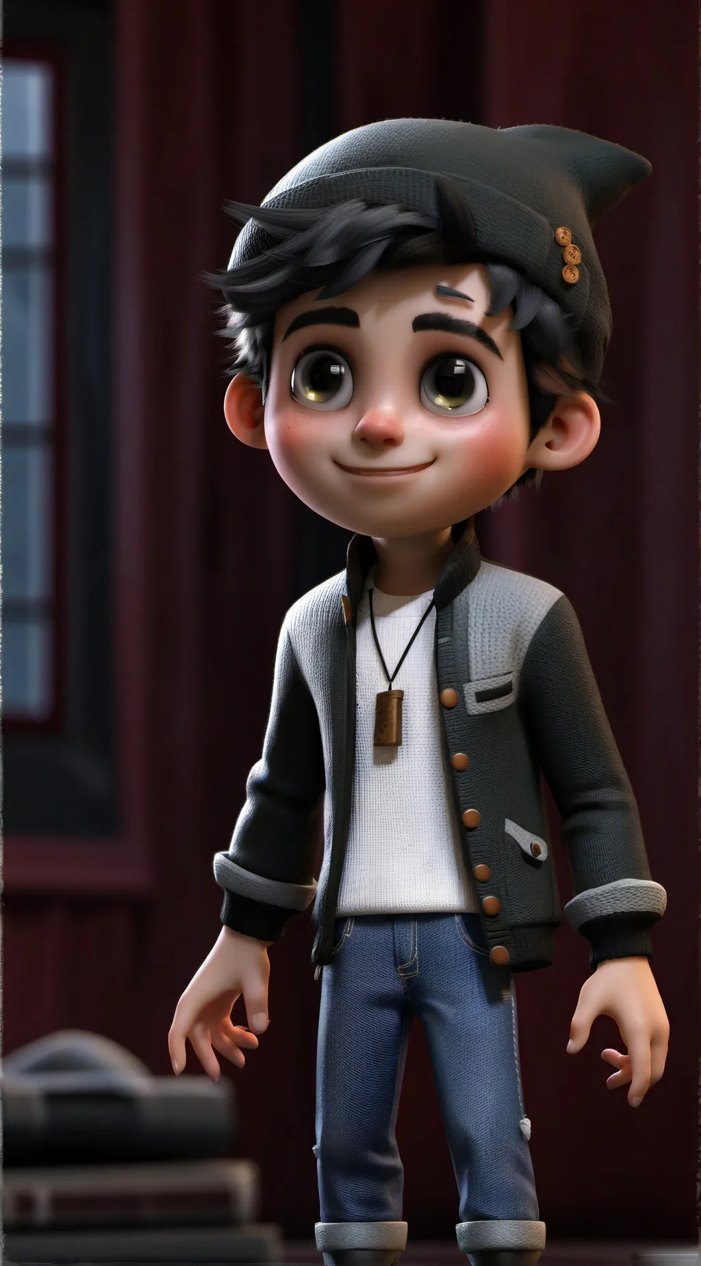 ai character: smiling critters  background