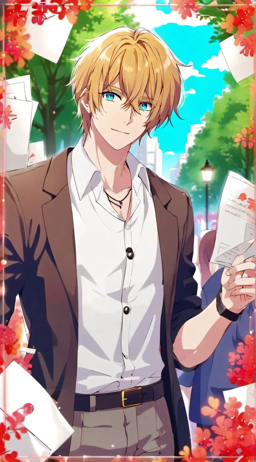 ai character: Aqua background