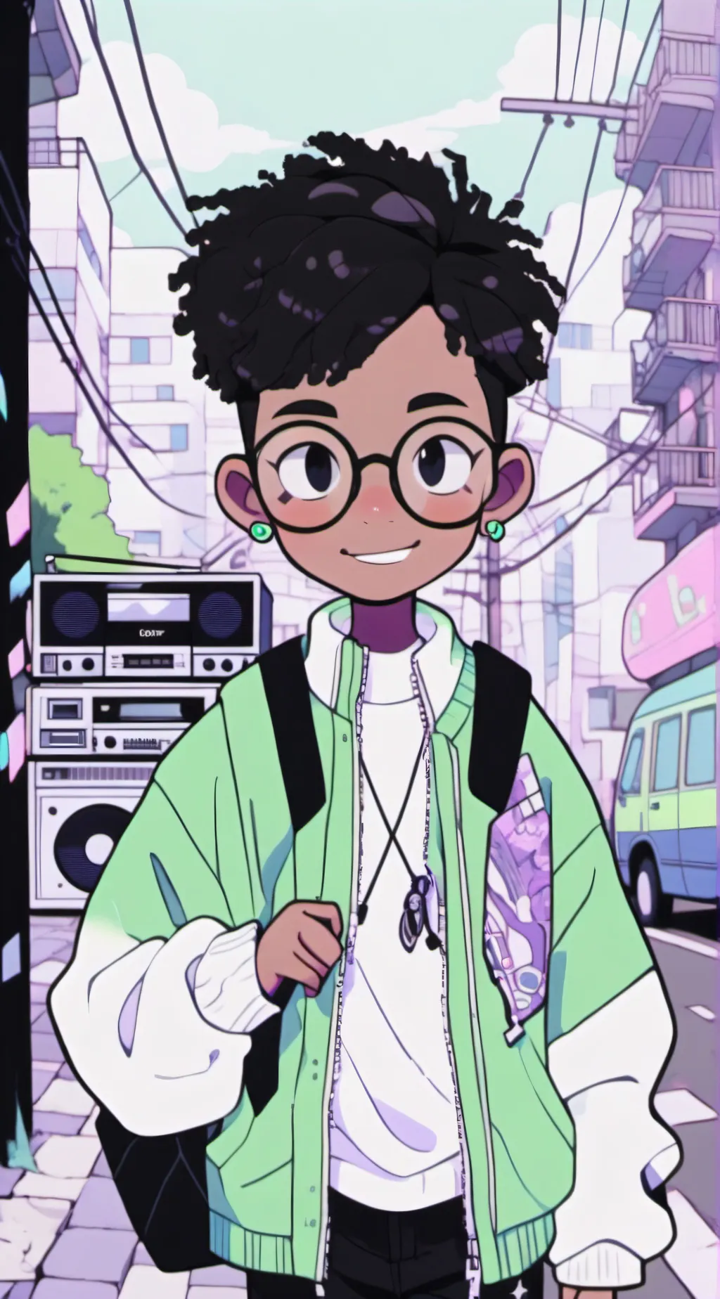 ai character: Subway surfer  background