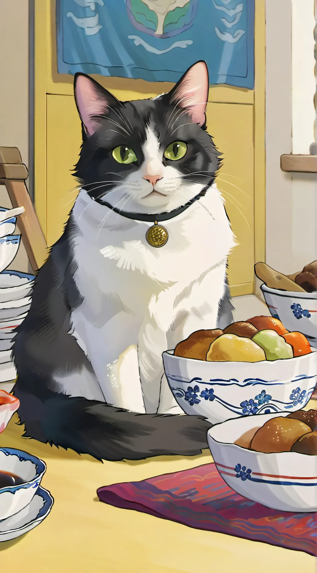ai character: fat cat background