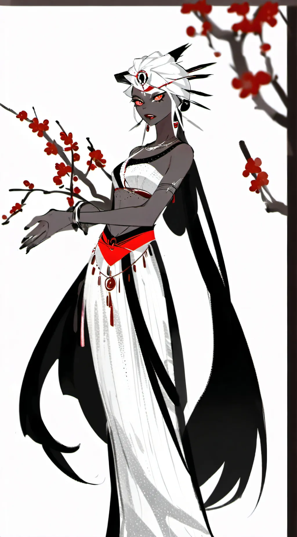 ai character: Carmilla Carmine.  background