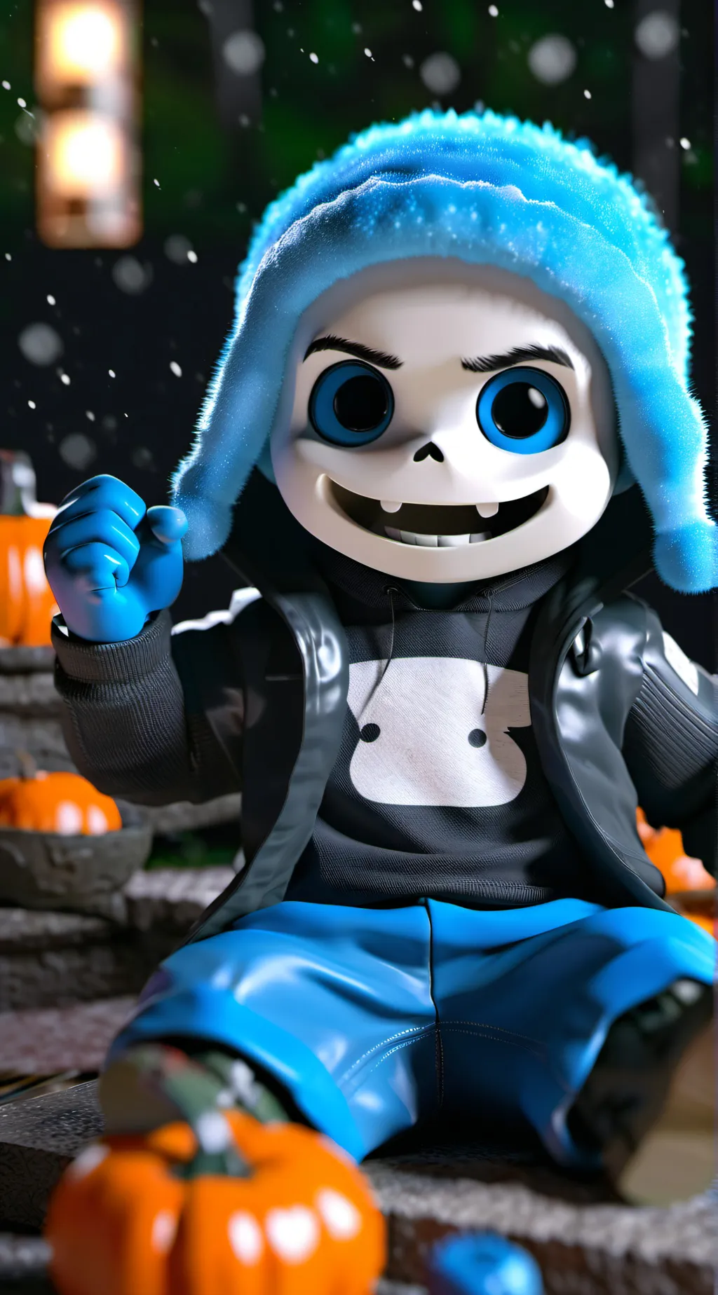 ai character: Cringe Sans background
