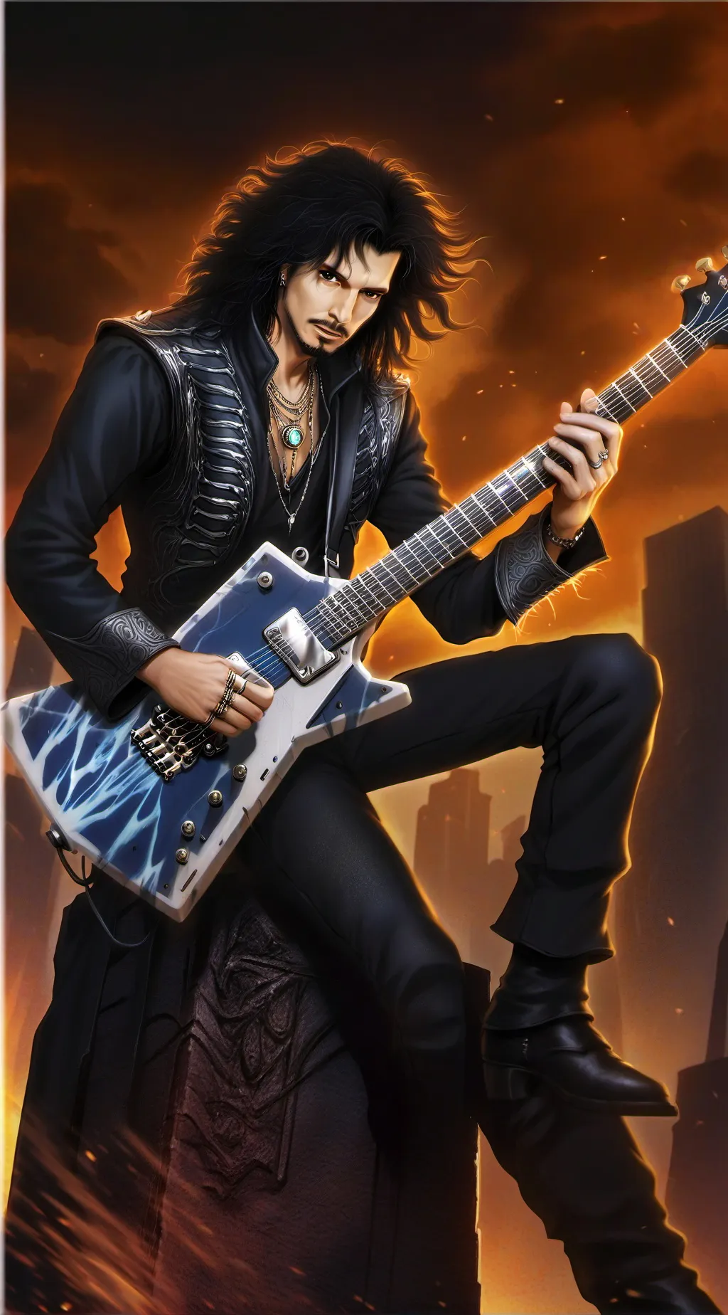 ai character: Bruce Kulick  background