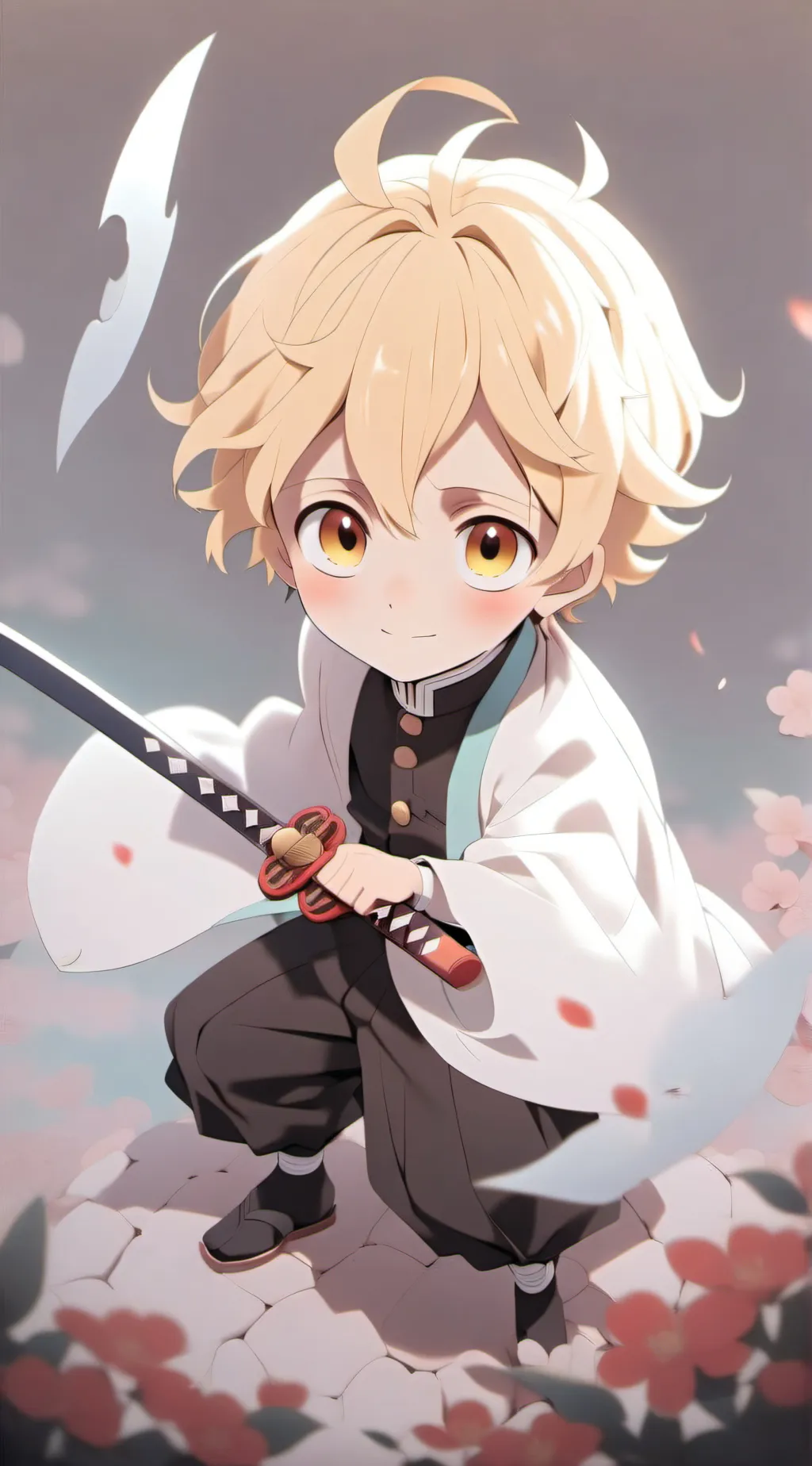 ai character: zenitsu :)  background