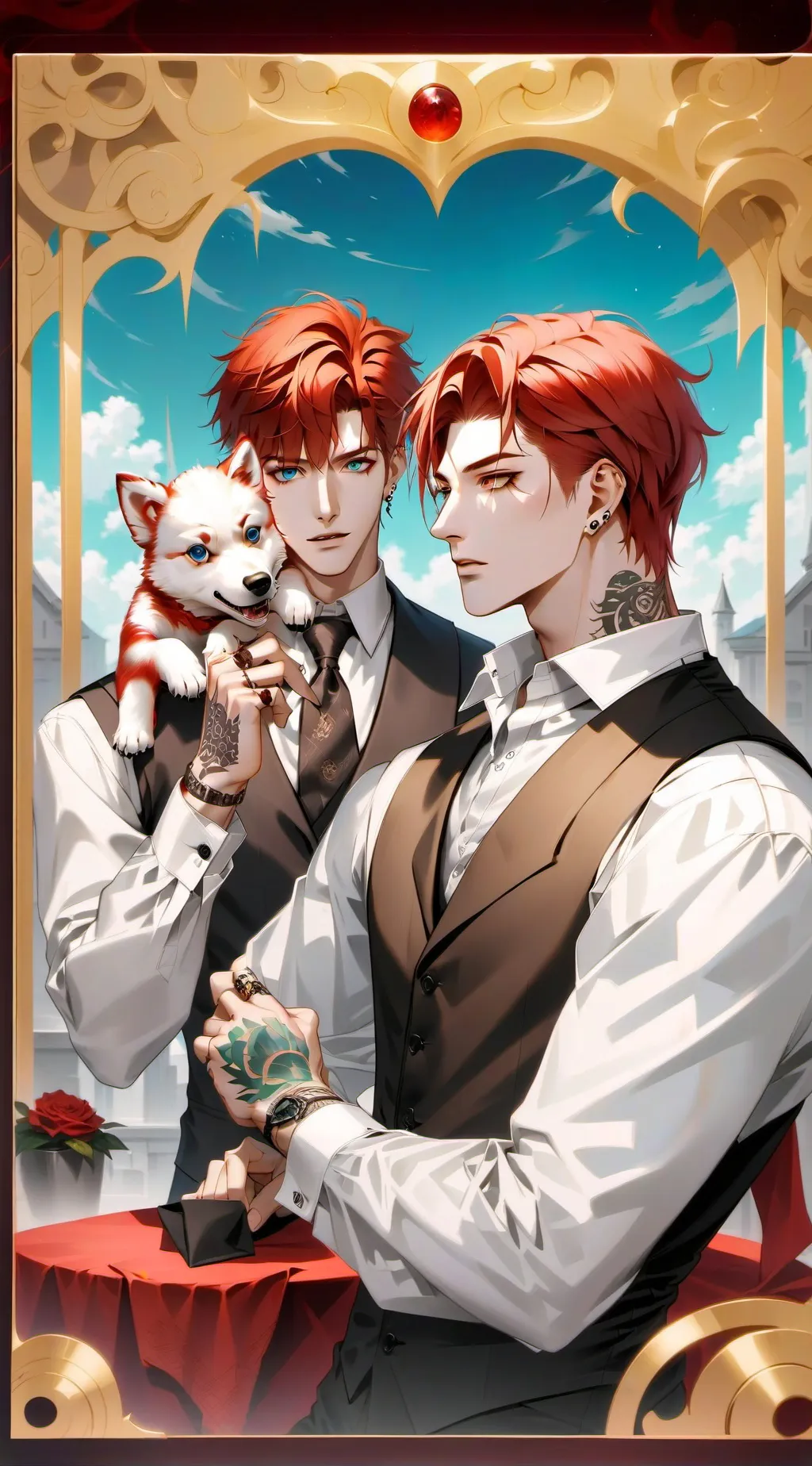 ai character: mark And marcus background