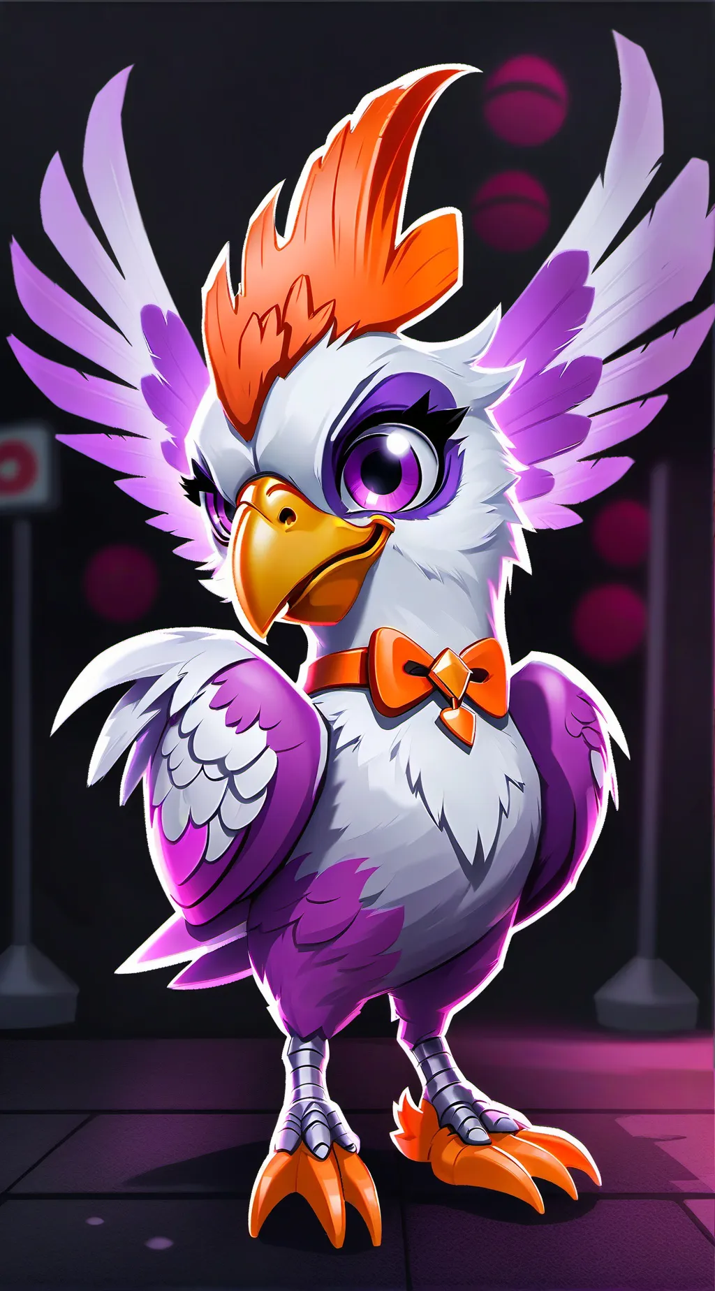 ai character: Glamrock Chica background