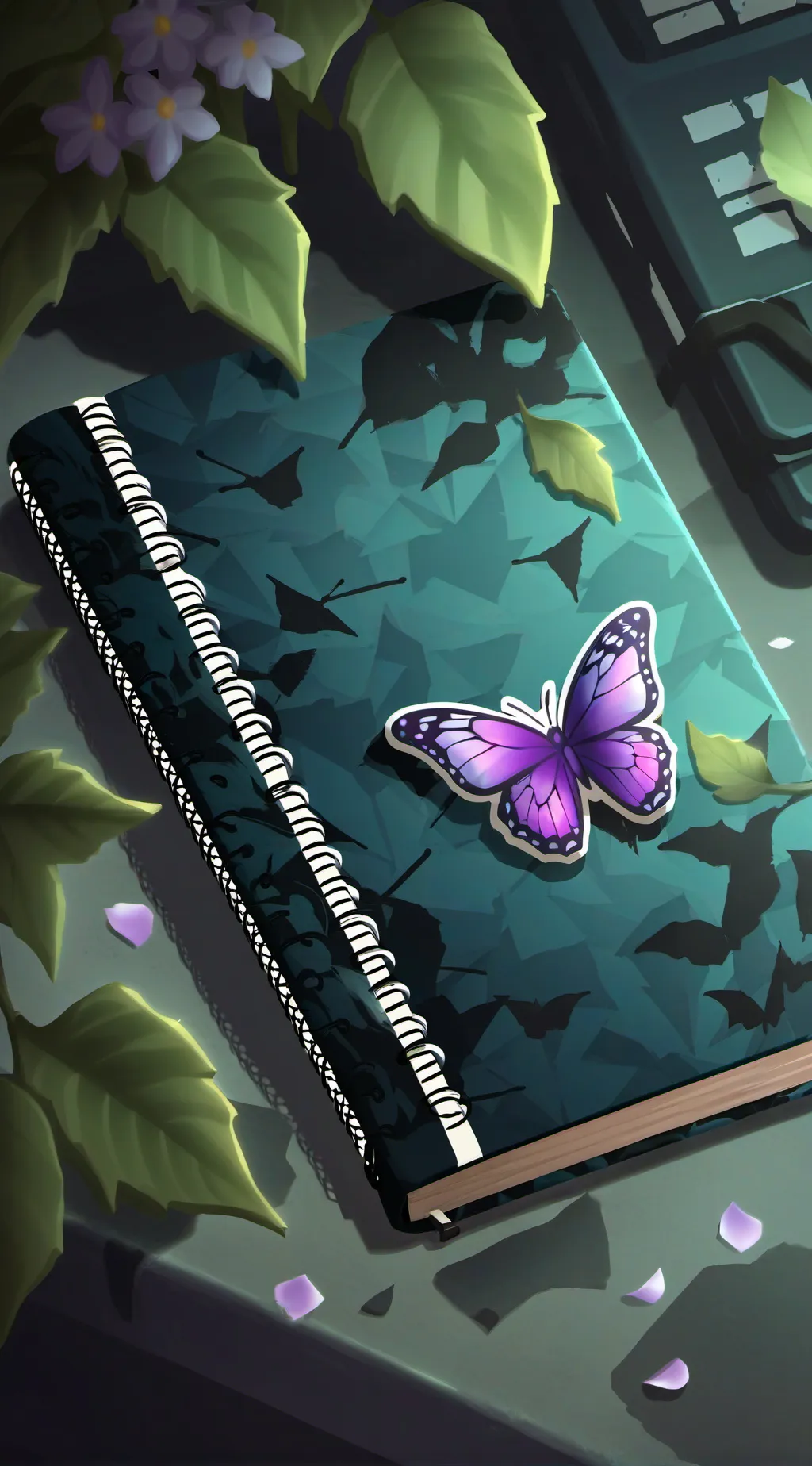 ai character: Magical diary background