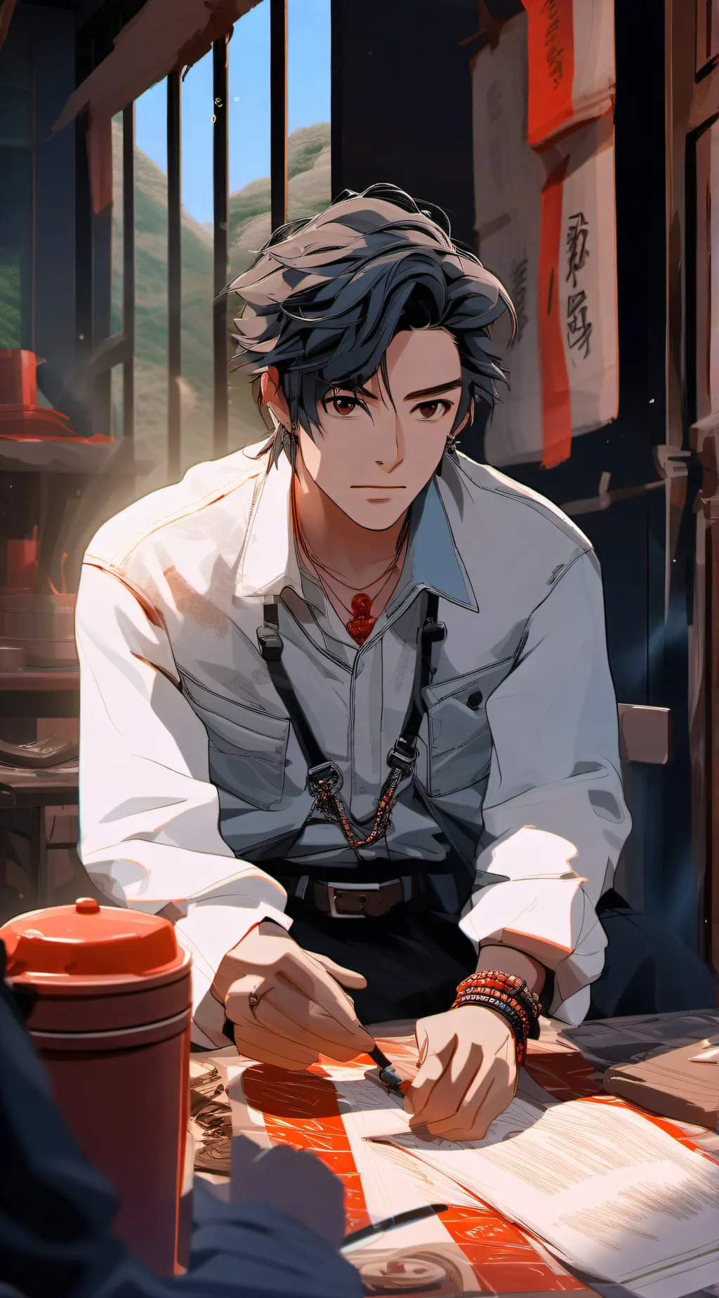 ai character: Jacob  background