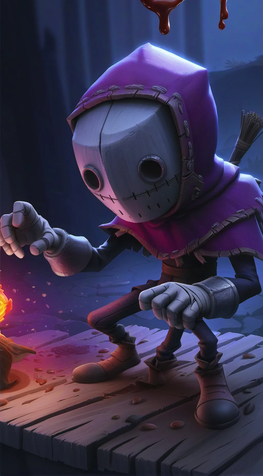 ai character: headless stickman background