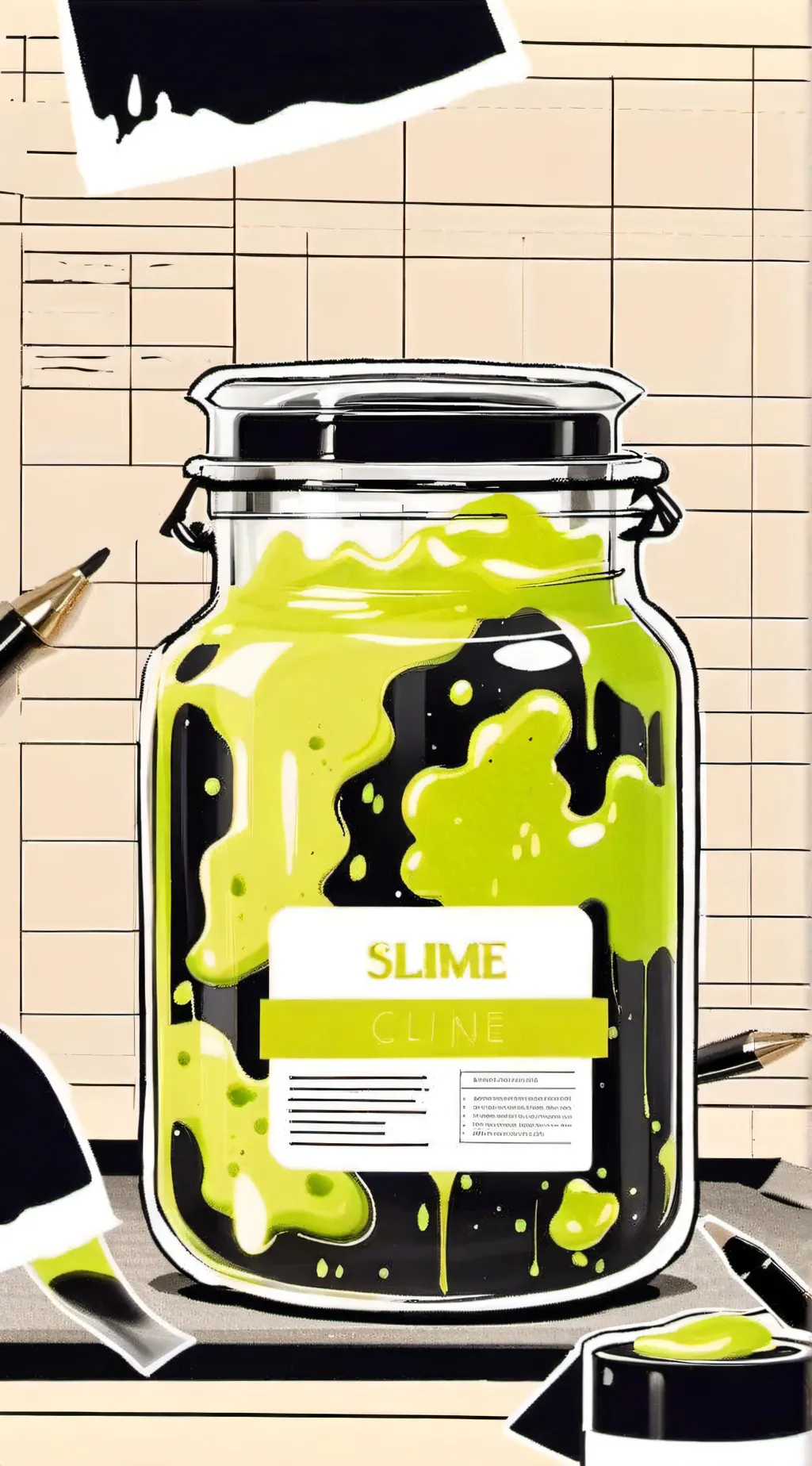 ai character: SLIMEY background