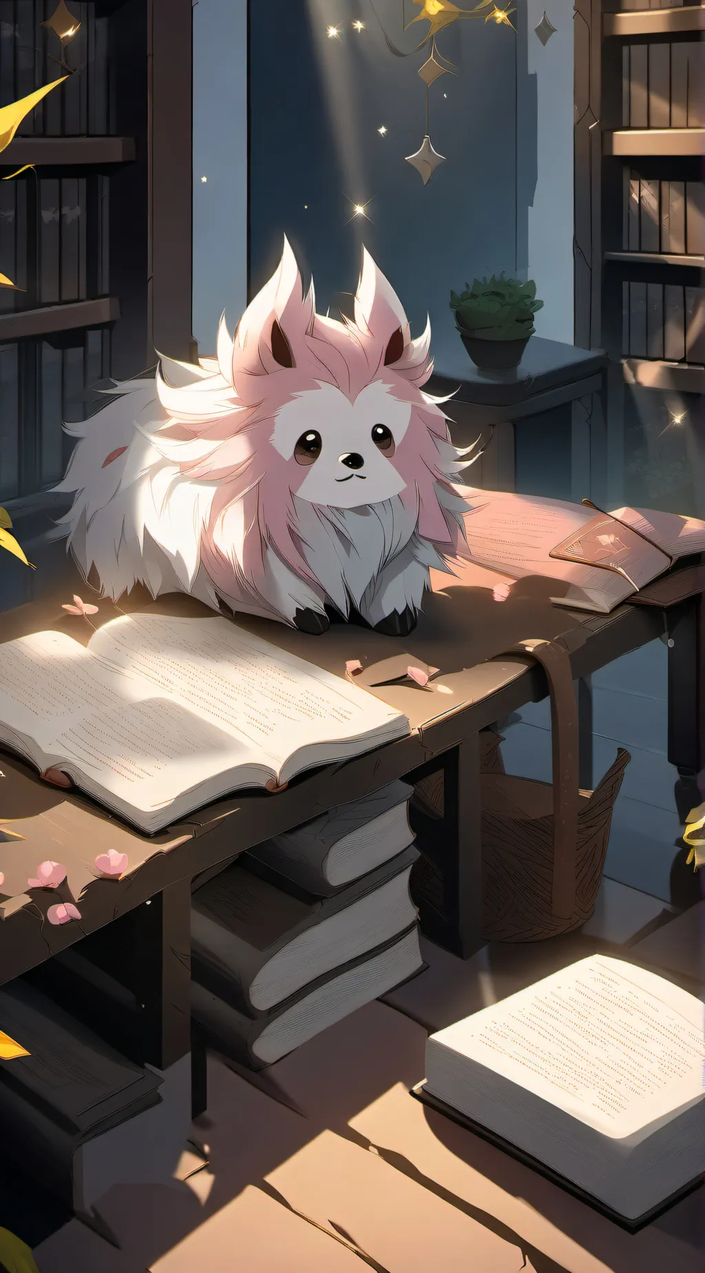 ai character: Kawaii Settler background