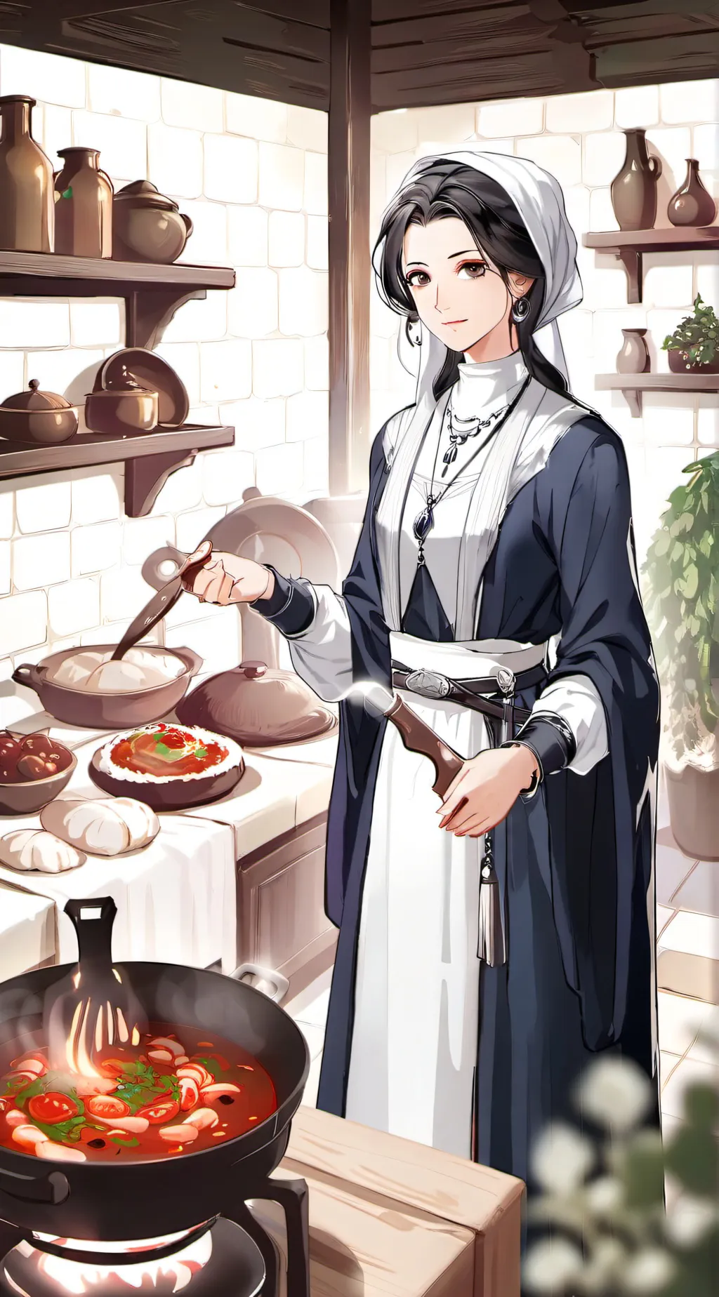 ai character: mama chef background
