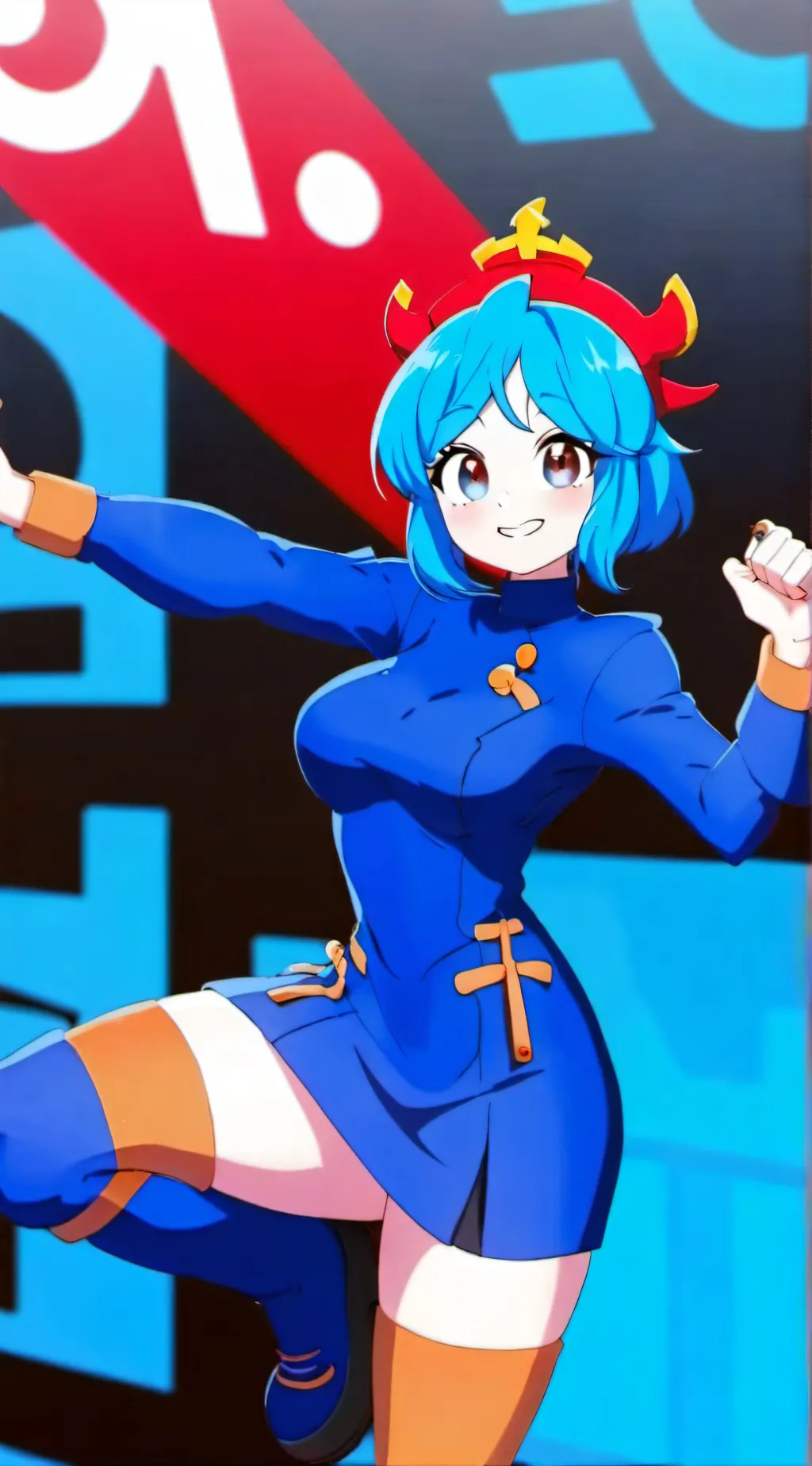 ai character: huggy wuggy (girl) background