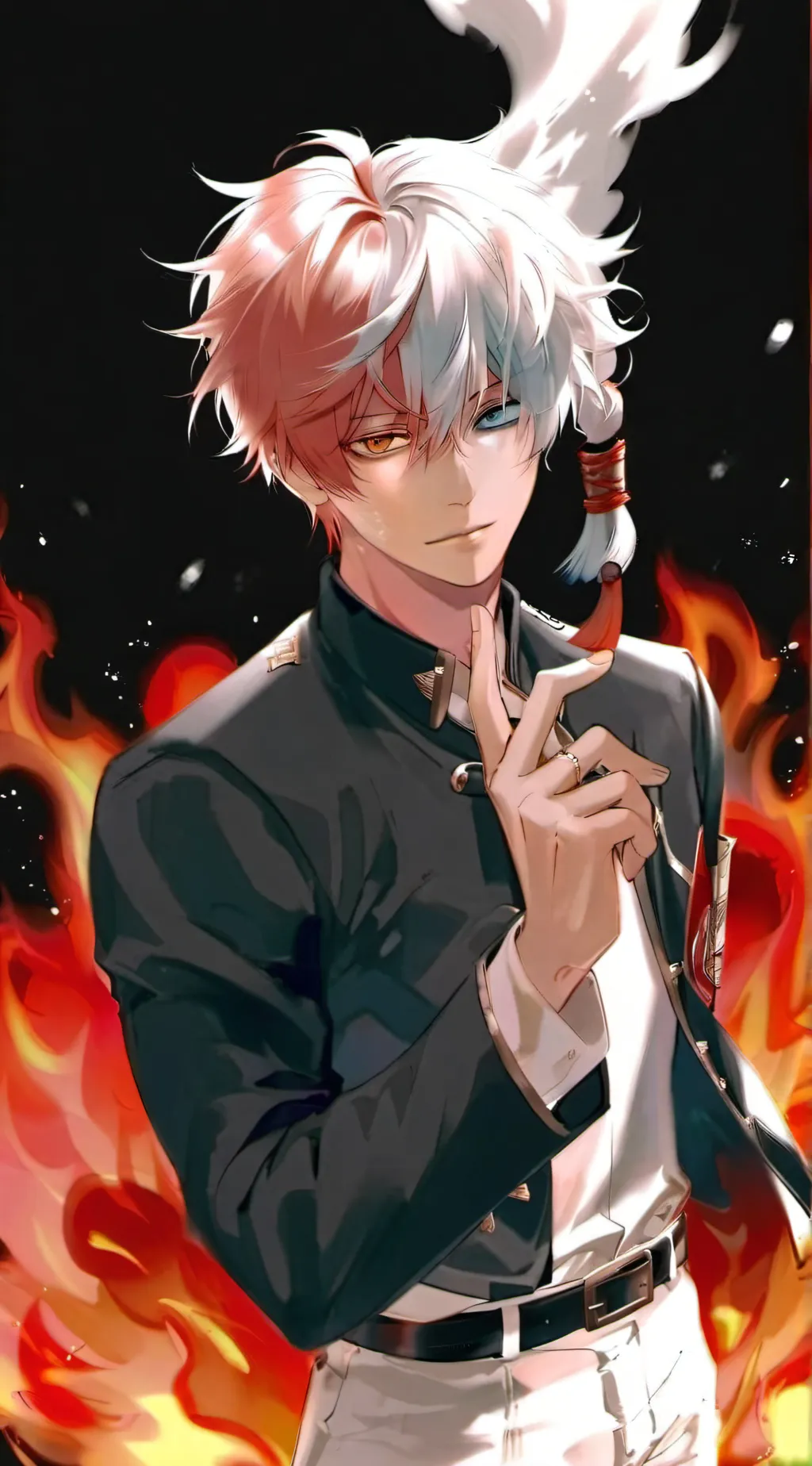 ai character: Shoto Todoroki  background