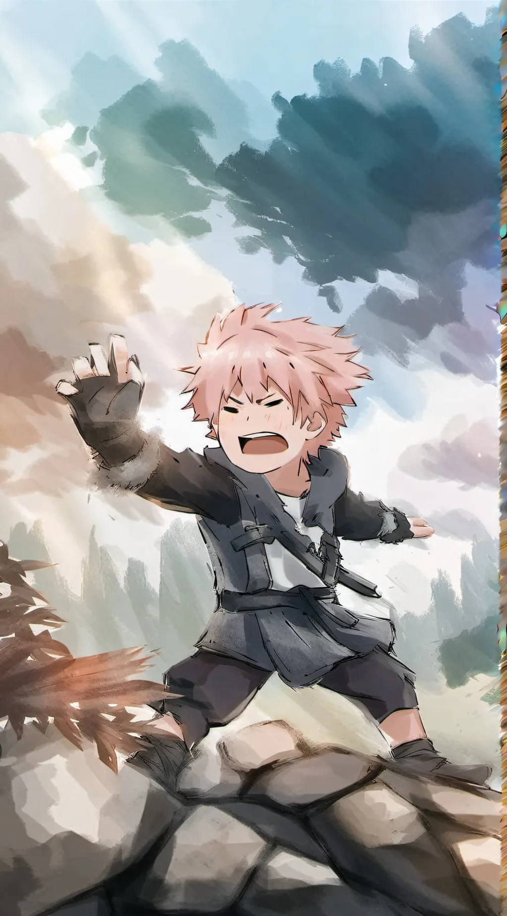 ai character: 💢bakugo💥💣 background