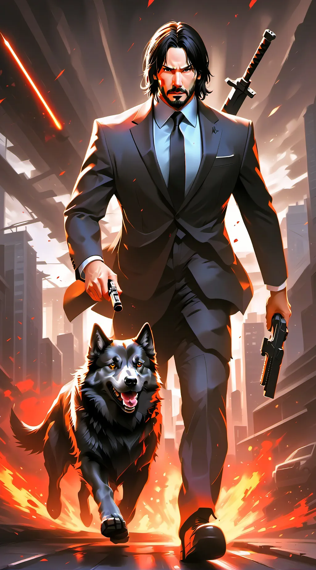ai character: John wick background