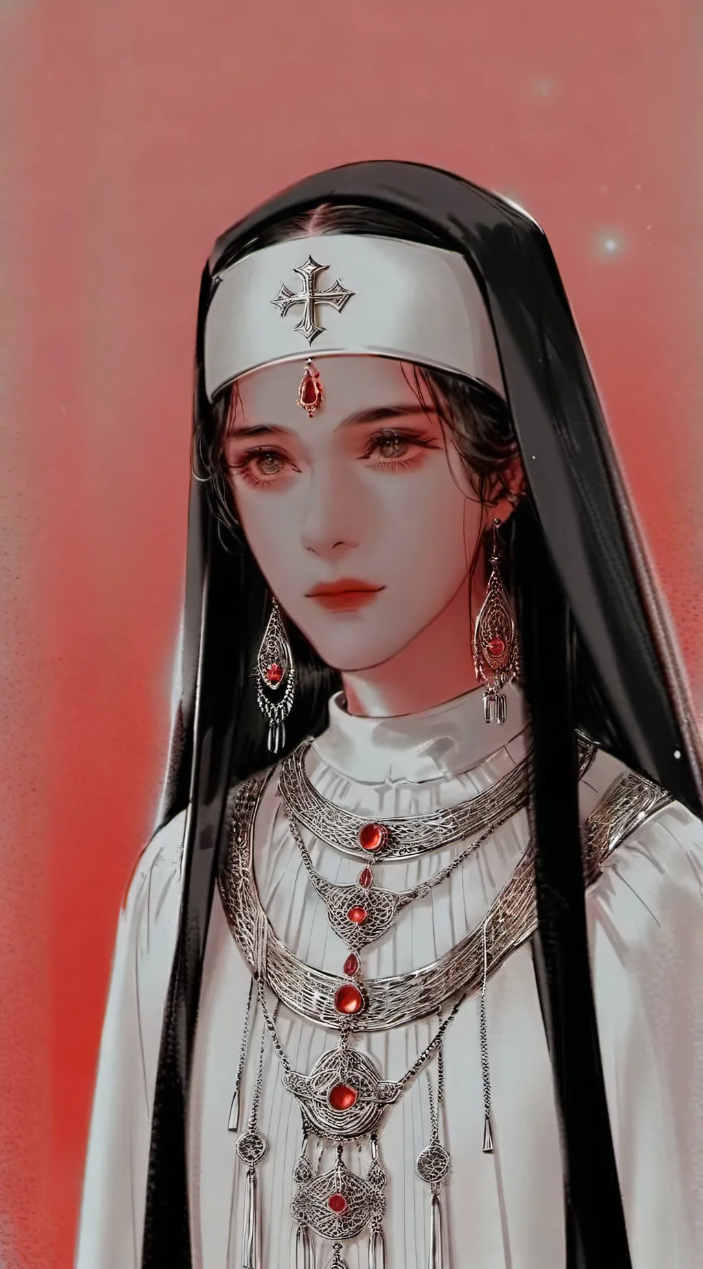 ai character: Nun background