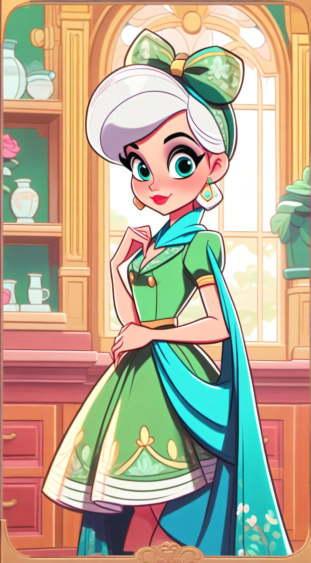 ai character: Miss bloomie background