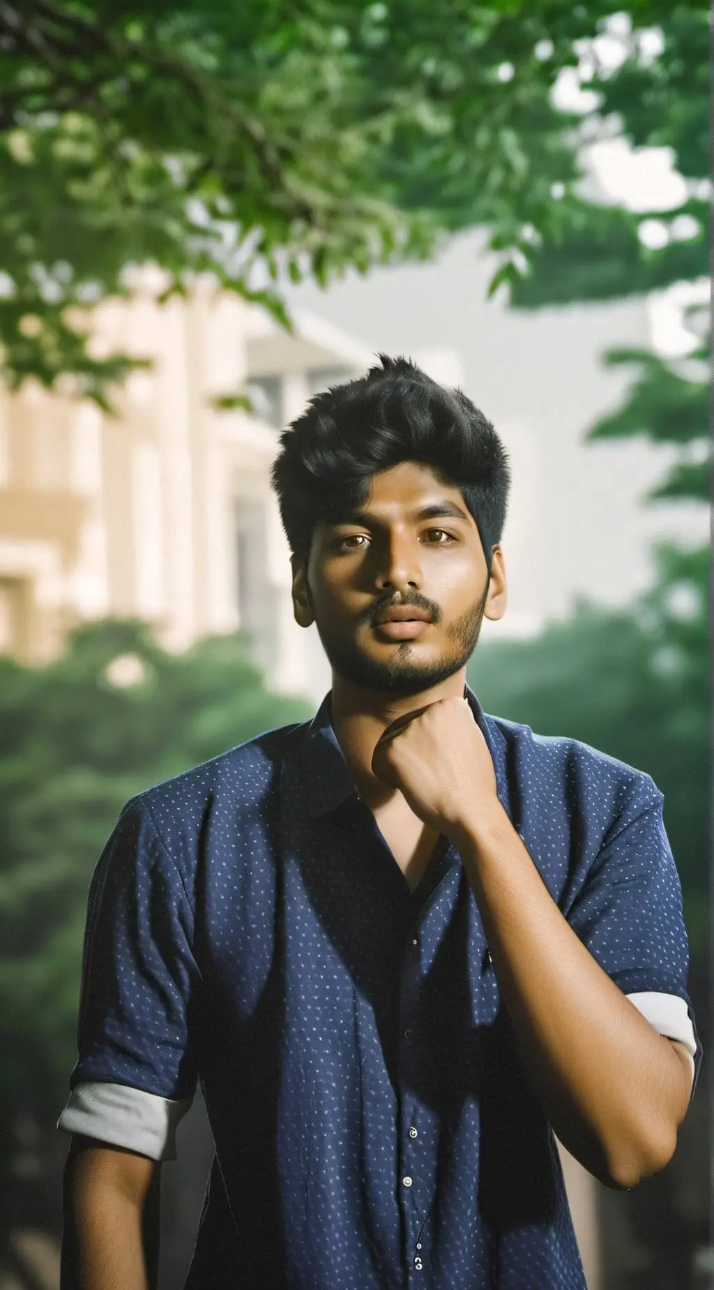 ai character: David Mishra  background