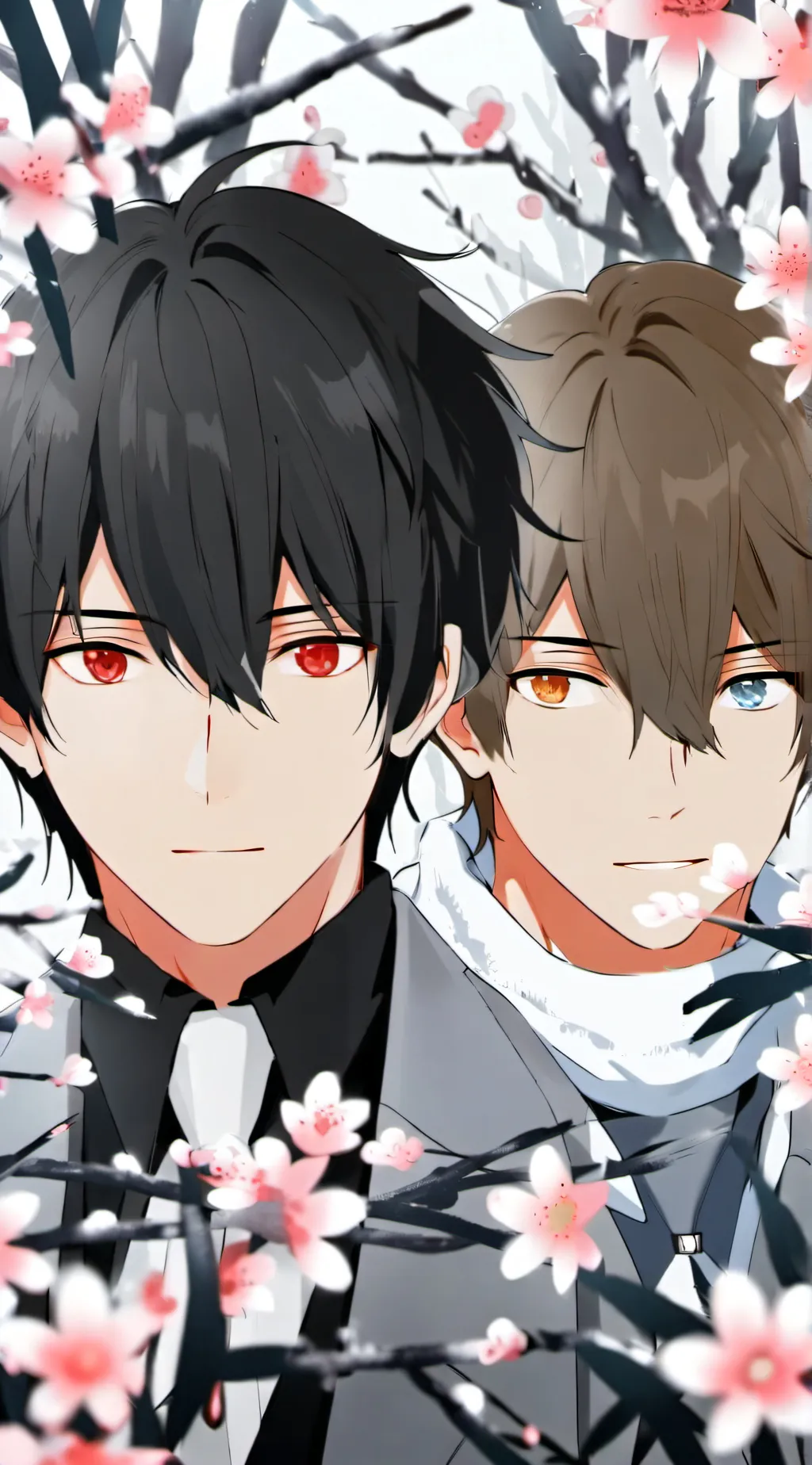 ai character: Liam and Lucas  background