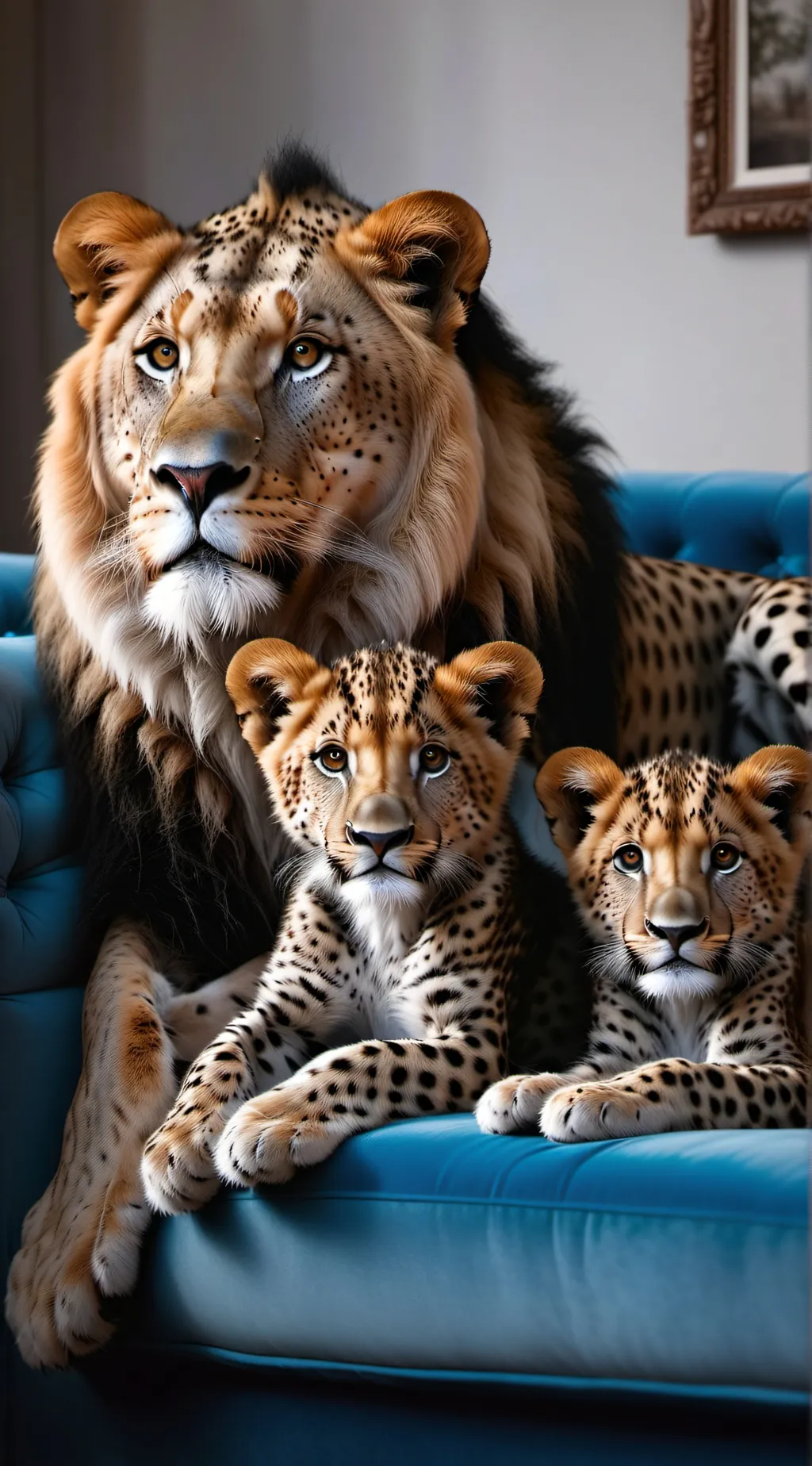 ai character: lion background