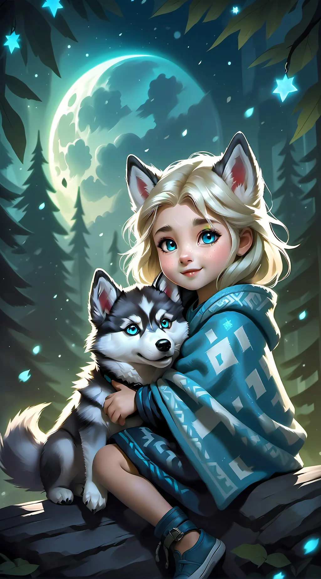 ai character: Luna background