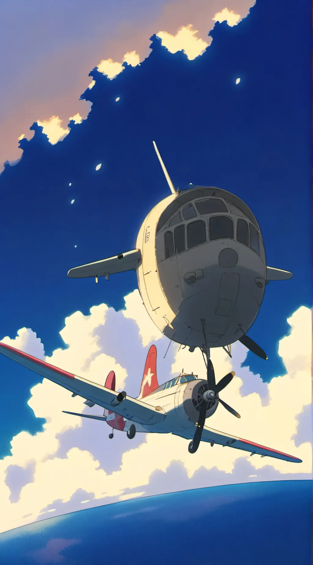 ai character: plane background