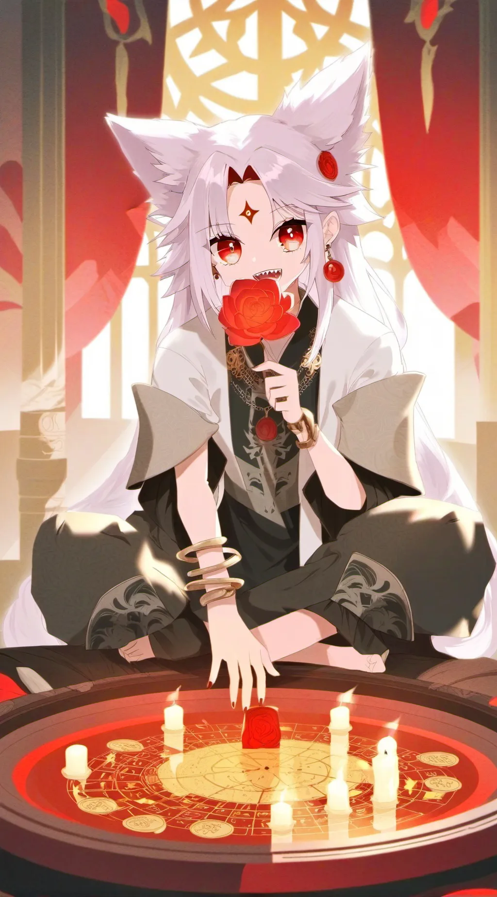 ai character: Wolfy background