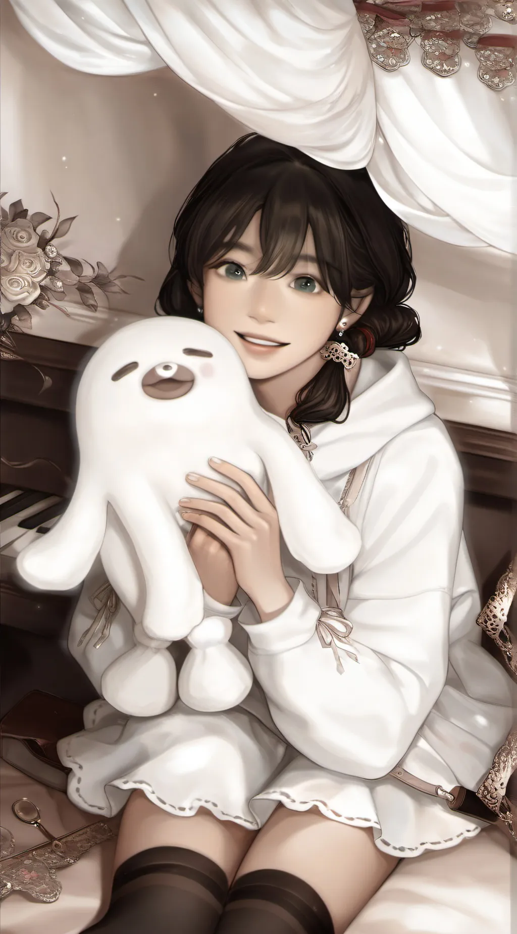 ai character: Gold background