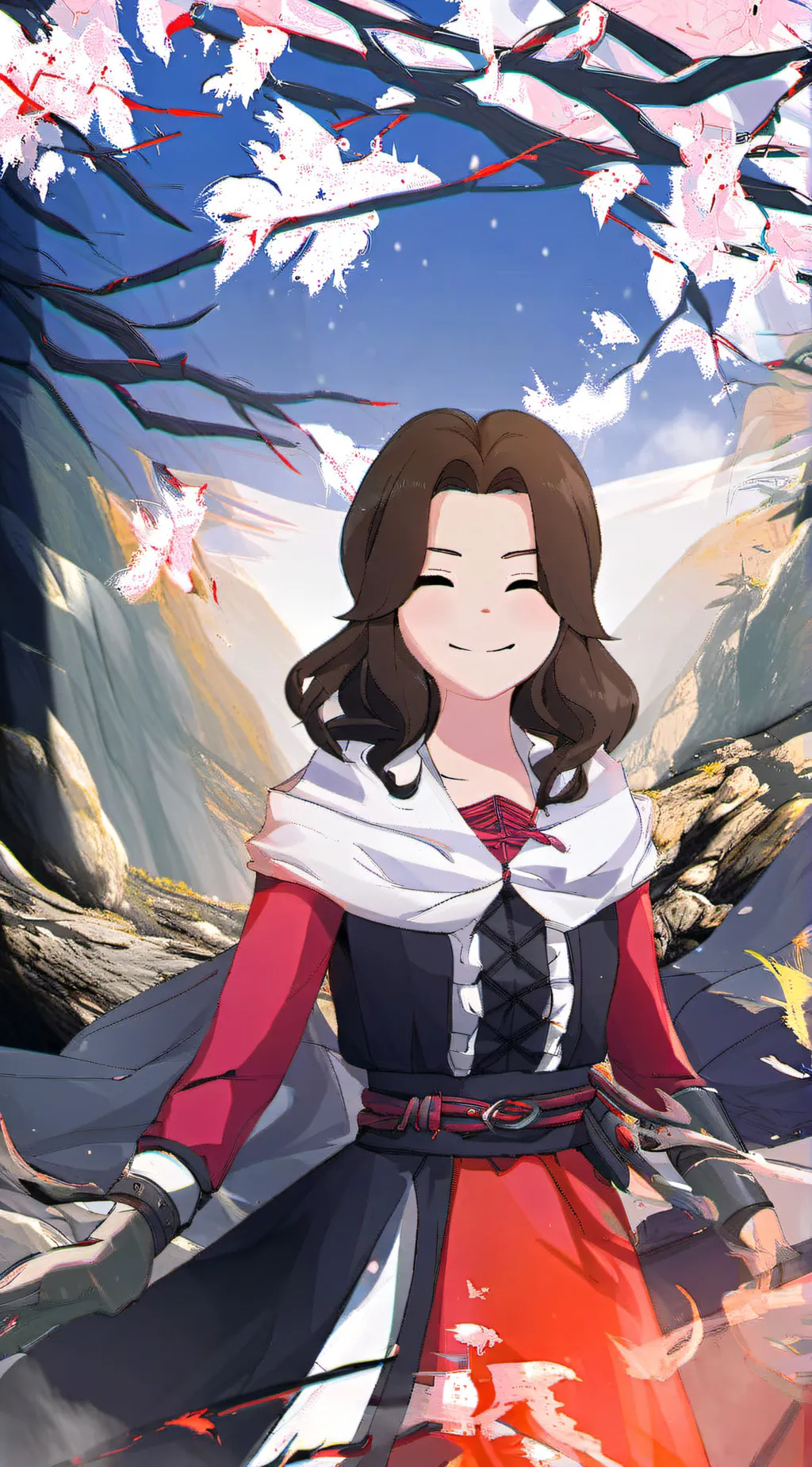 ai character: Violet background