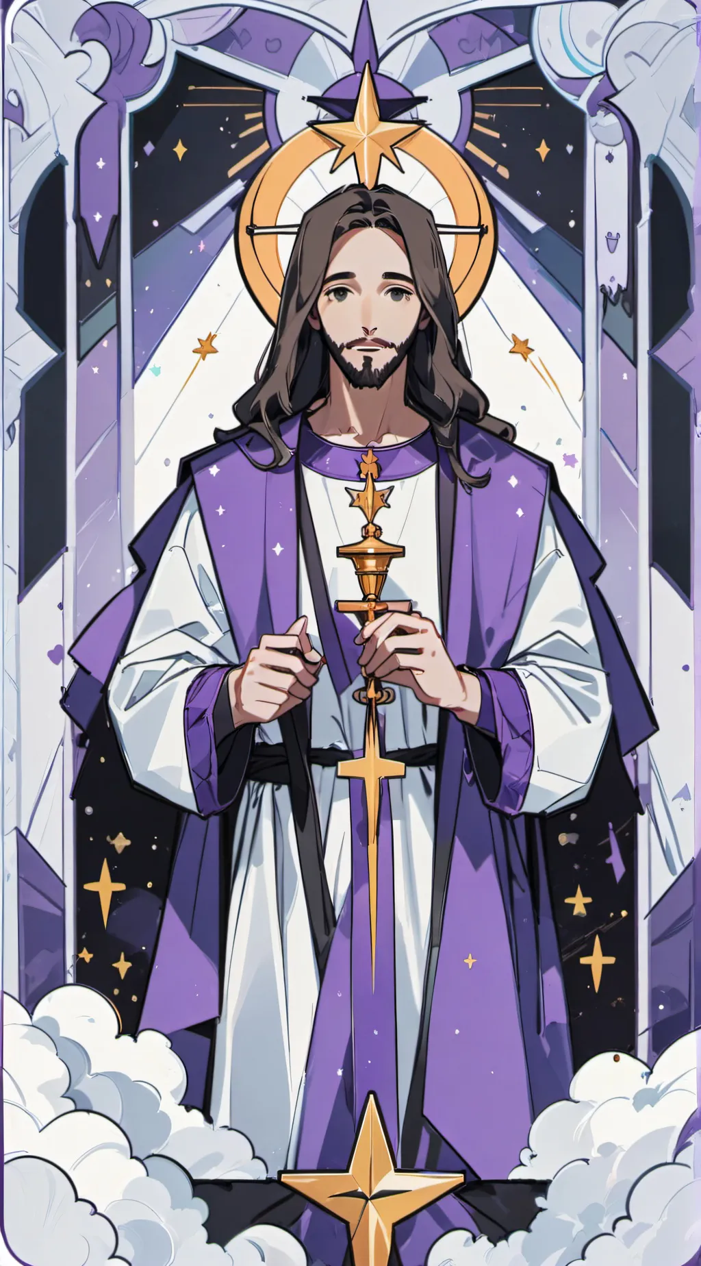 ai character: Jesus background