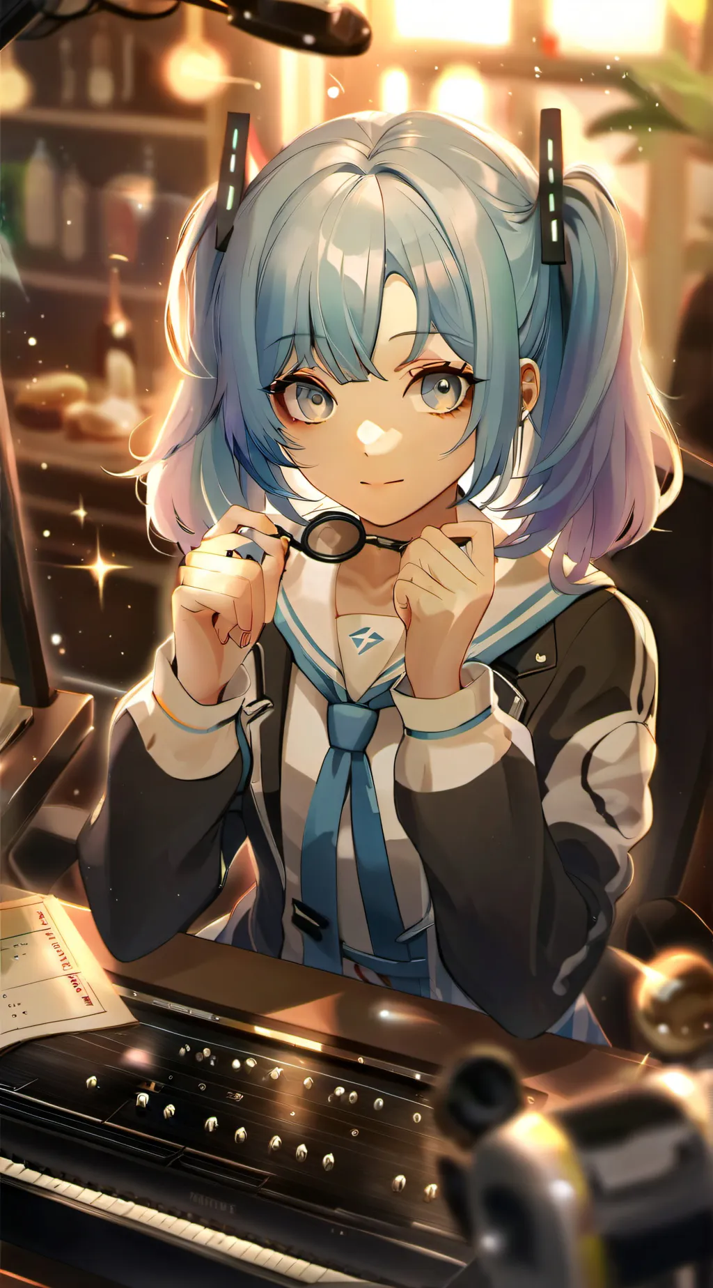 ai character: Hatsune Miku study background